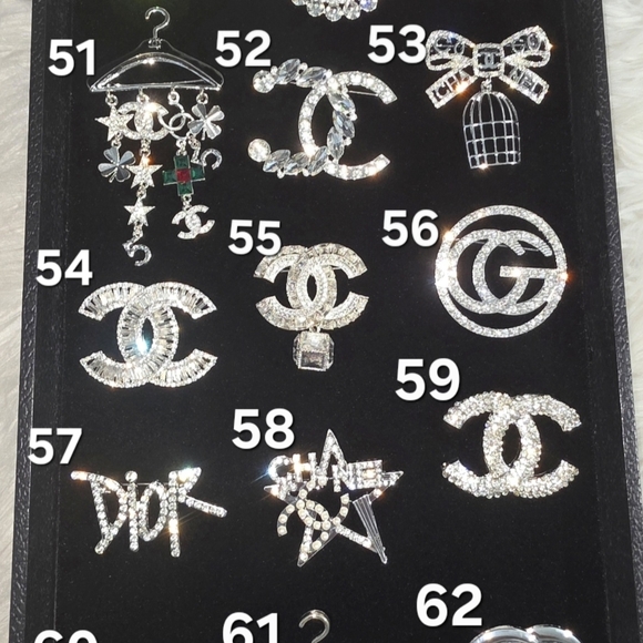 Elegant Silver and Crystal Brooch Set - Picture 1 of 1